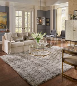 Area rug in living room | A & S Carpet Collection