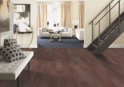 Mohawk hardwood flooring in home | A & S Carpet Collection